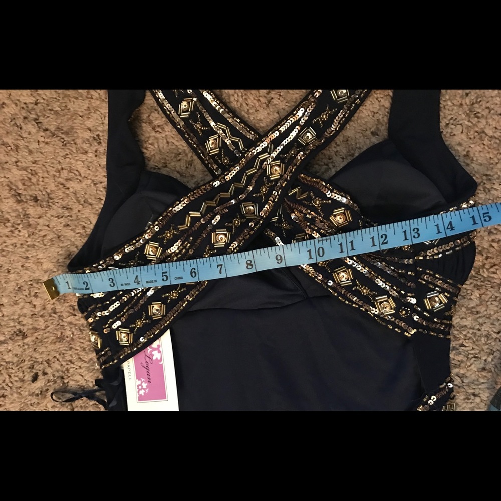 Adrianna Papell Beaded Criss-cross Spray Back 👗 - Picture 7 of 8